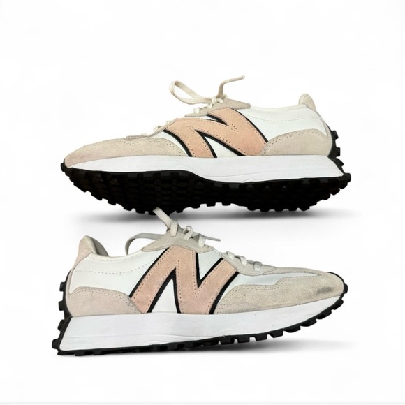 New Balance 327 trainers in white pink haze women’s size 8 - Picture 1 of 7